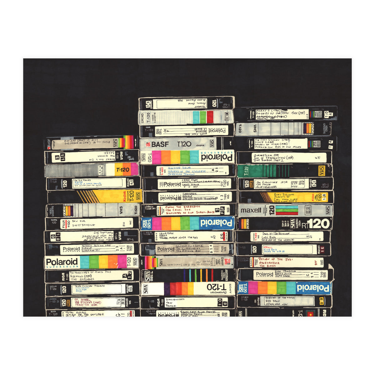 VHS Stack (Print Only)