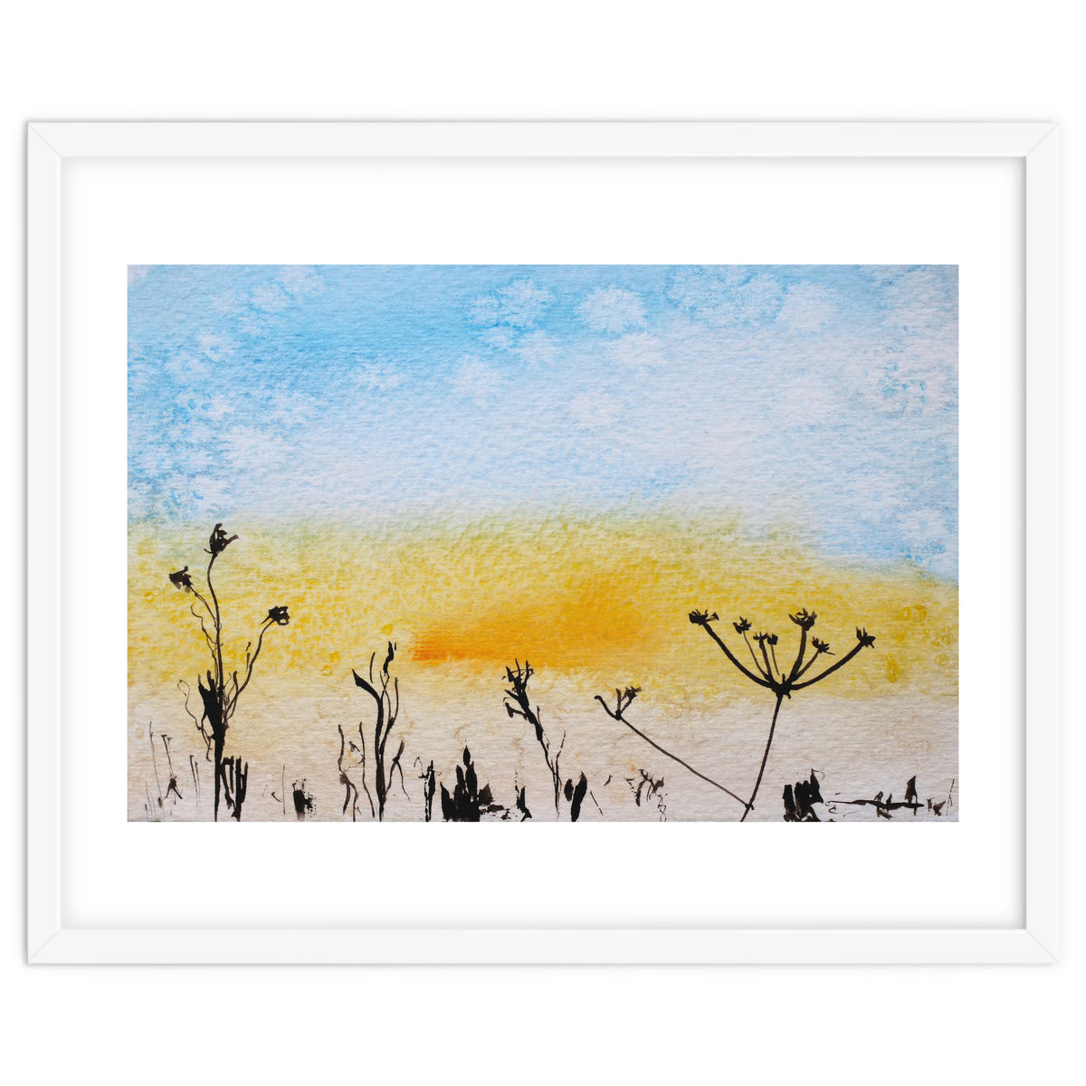 Winter sunrise || watercolor