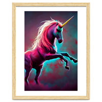 Dark Rainbow Gothic Unicorn AI created digital art