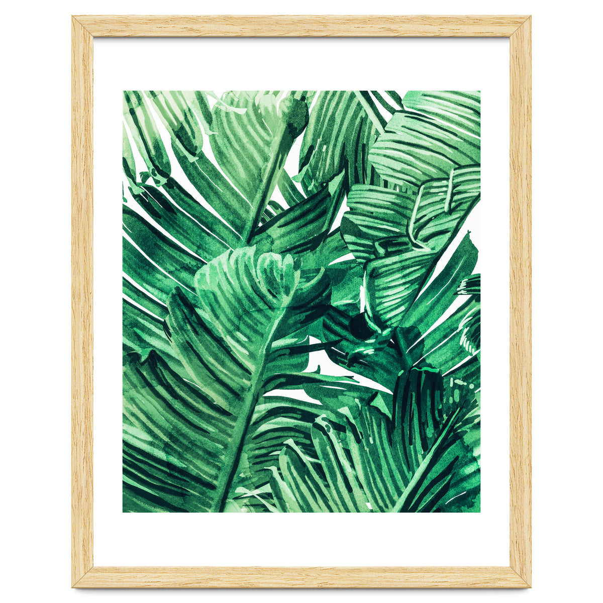 Tropical State of Mind | Watercolor Palm Banana Leaves Painting | Botanical Jungle Bohemian Plants