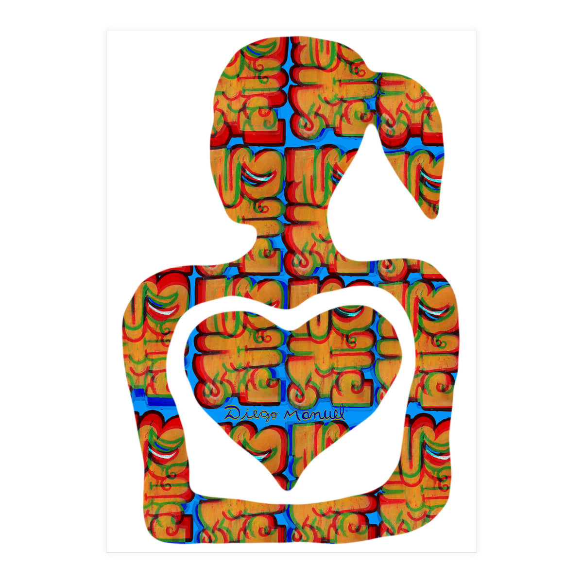 Mujer Digital 3 4  (Print Only)