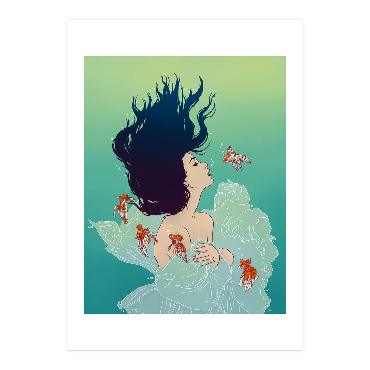 Underwater Lady  (Print Only)