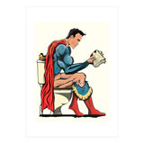 Superman on the Toilet, funny bathroom humour (Print Only) thumbnail