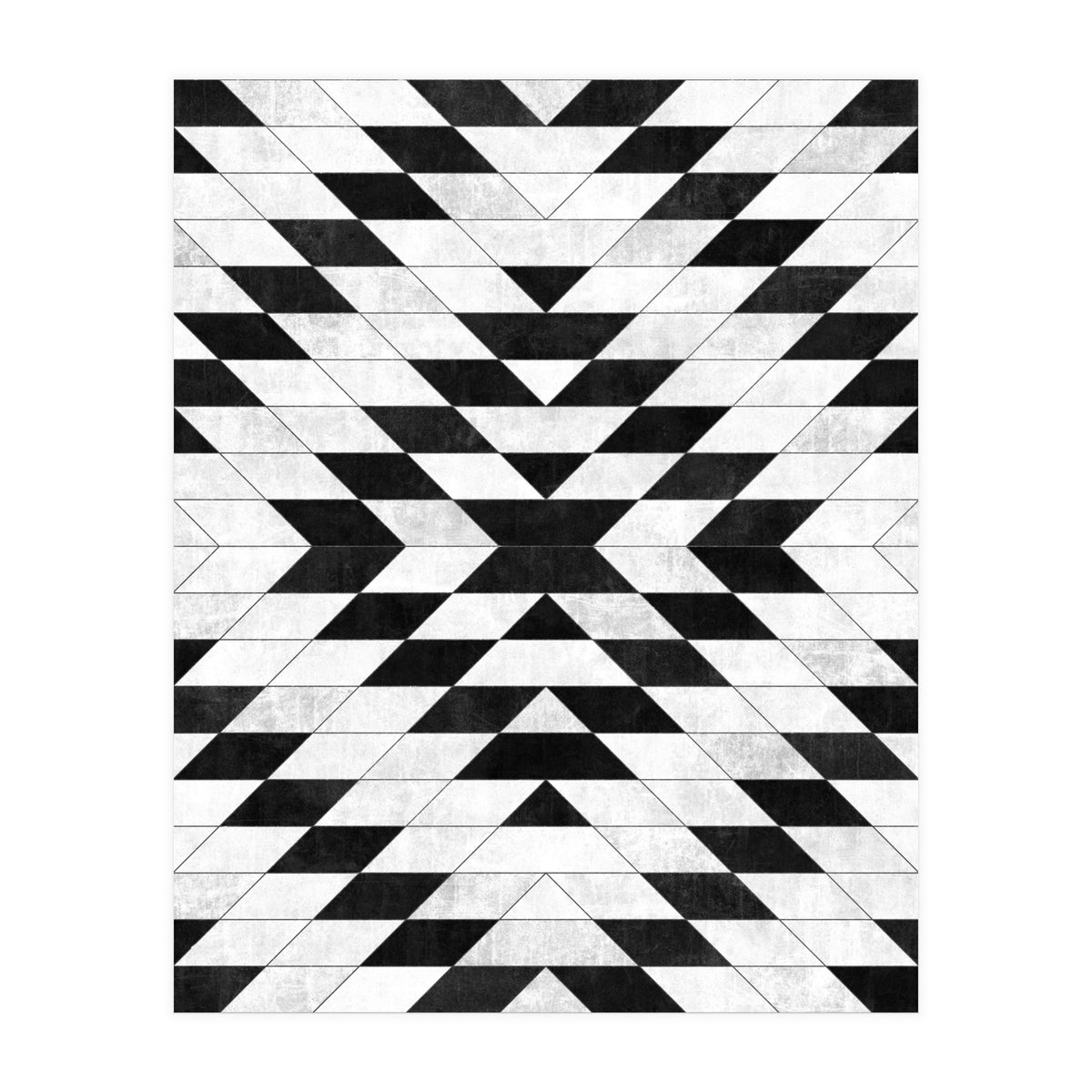 Urban Tribal Pattern No.15 - Aztec - White Concrete (Print Only)