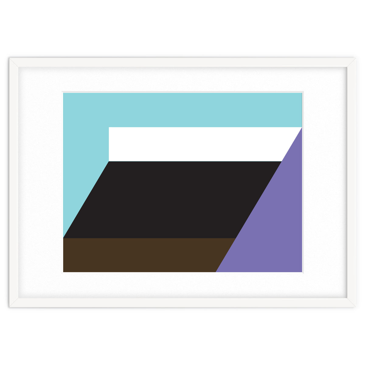 Geometric Shapes No. 34 - purple, blue & black