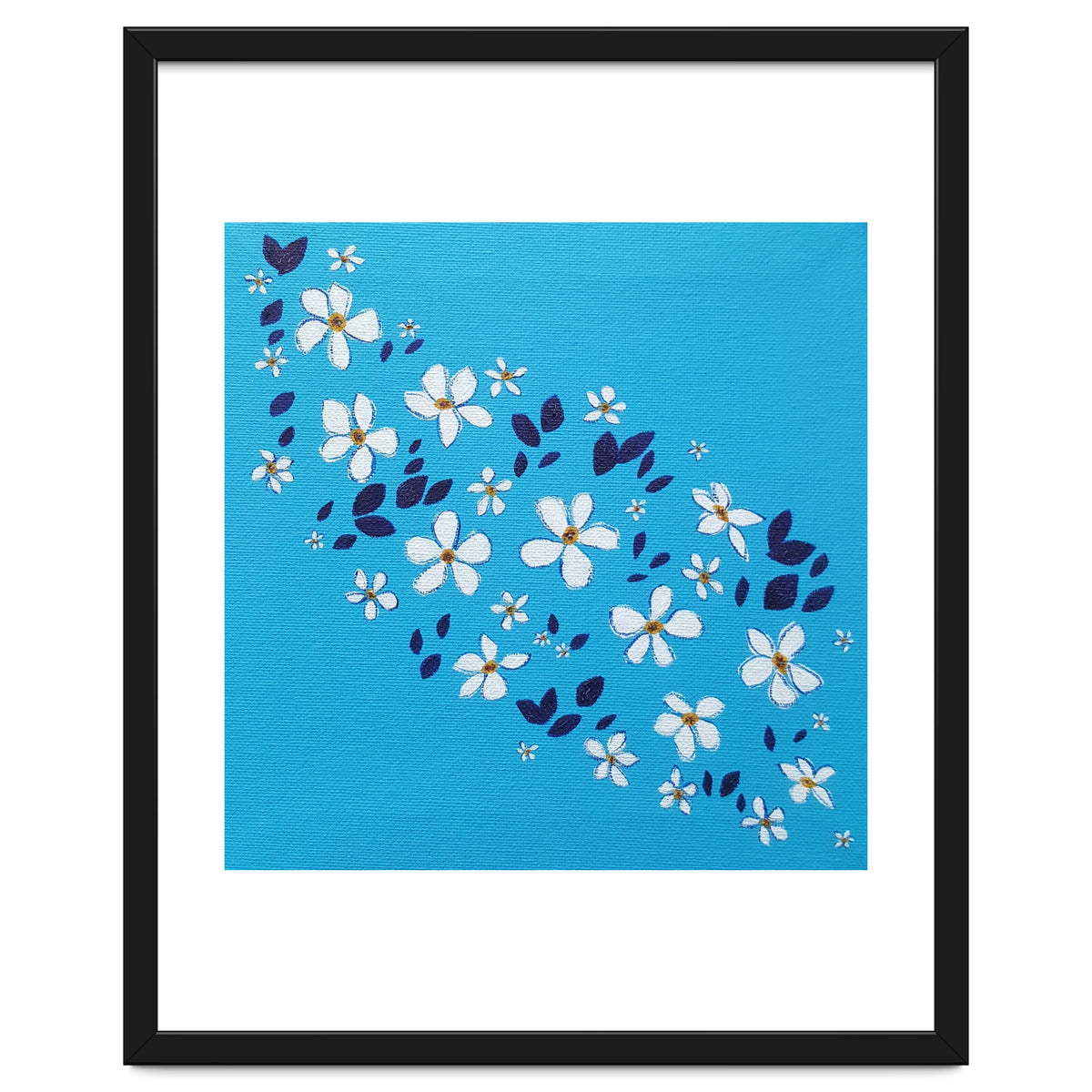 Flowers On Blue