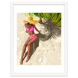 Sky above, sand below, peace within poster, Woman of color fashion black woman on the bikini beach thumbnail