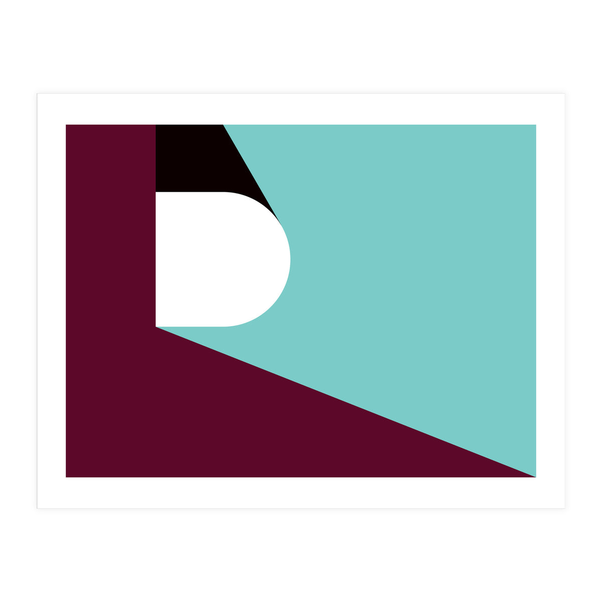 Geometric Shapes No. 82 - purple & teal (Print Only)