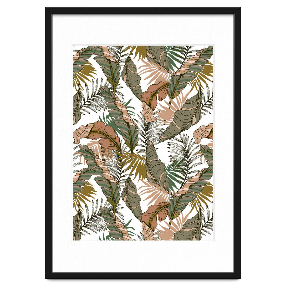 Drawing of wild tropical jungle I
