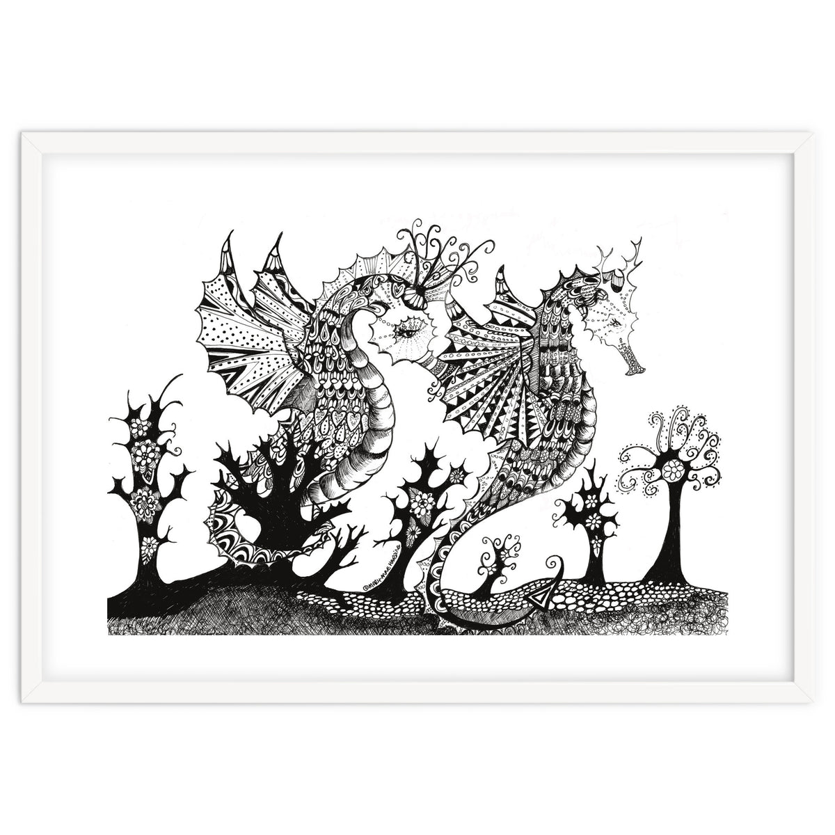 Seahorse Dragons Mystical Home