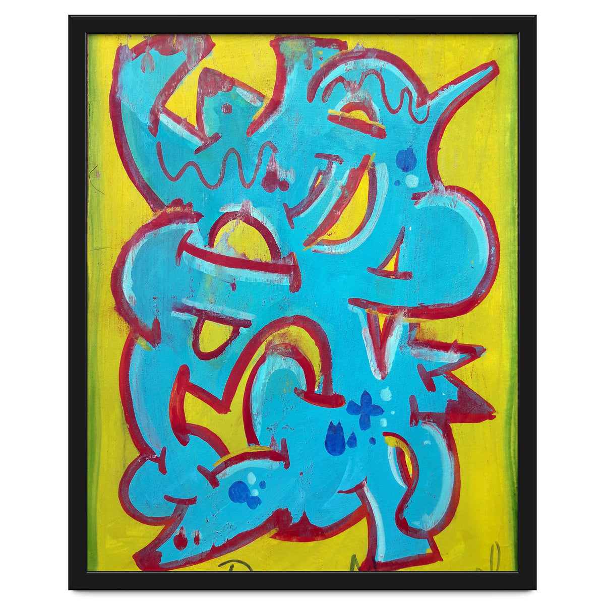 Forma Celeste Sobre Amarillo 3