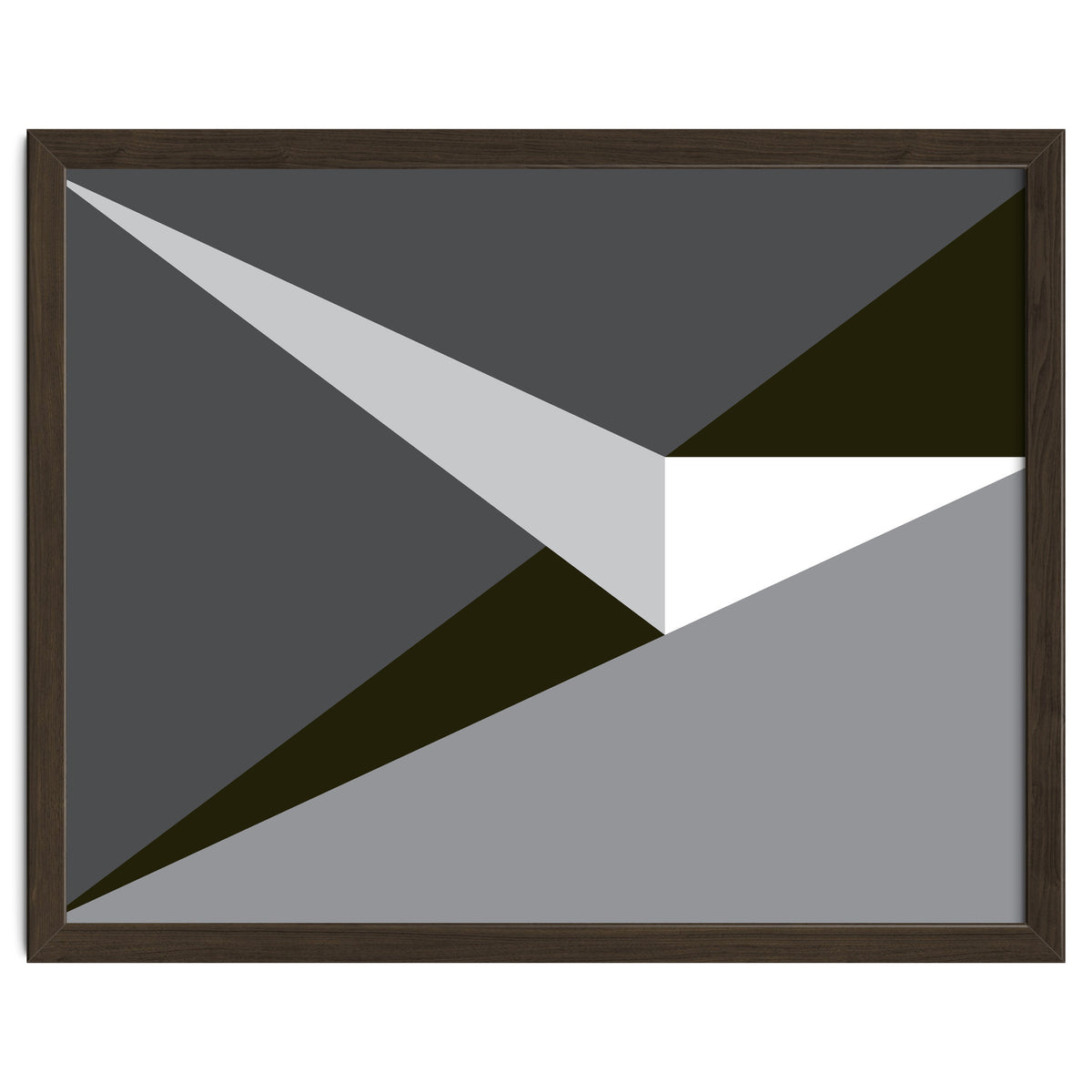 Geometric Shapes No. 73 - black & grey triangles