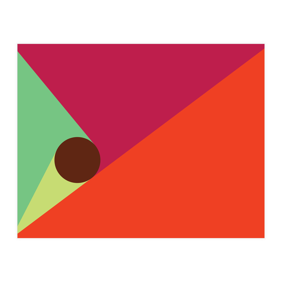 Geometric Shapes No. 25 - orange, mint & purple (Print Only)