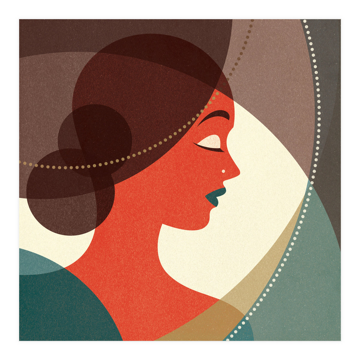 Venn Deco (Ruby) (Print Only)