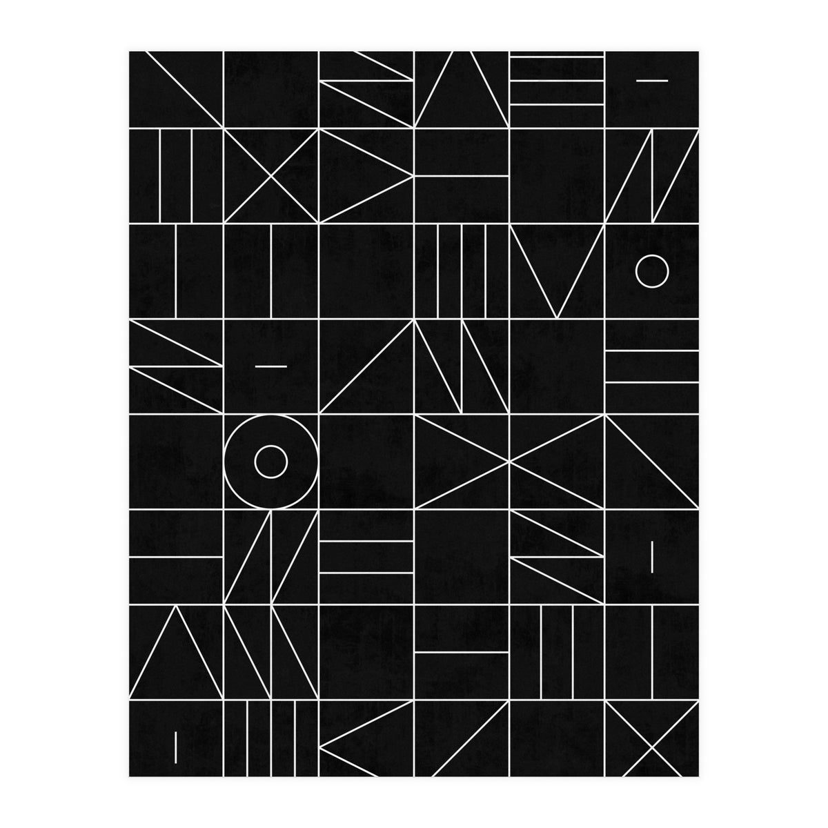 My Favorite Geometric Patterns No.9 - Black (Print Only)