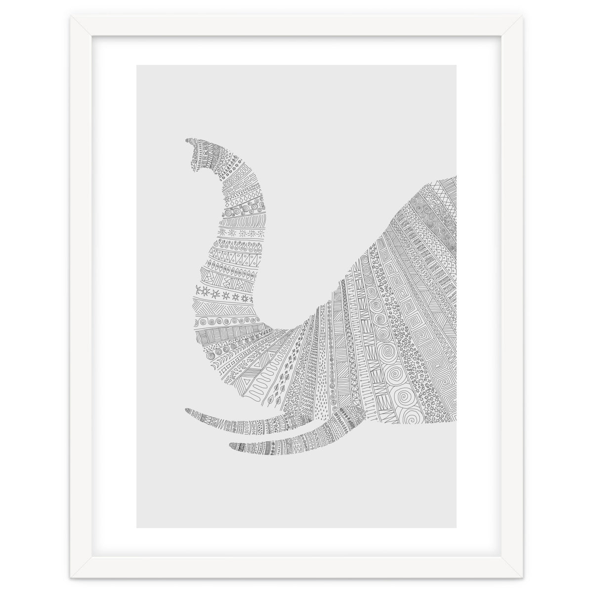 Elephant Grey Poster