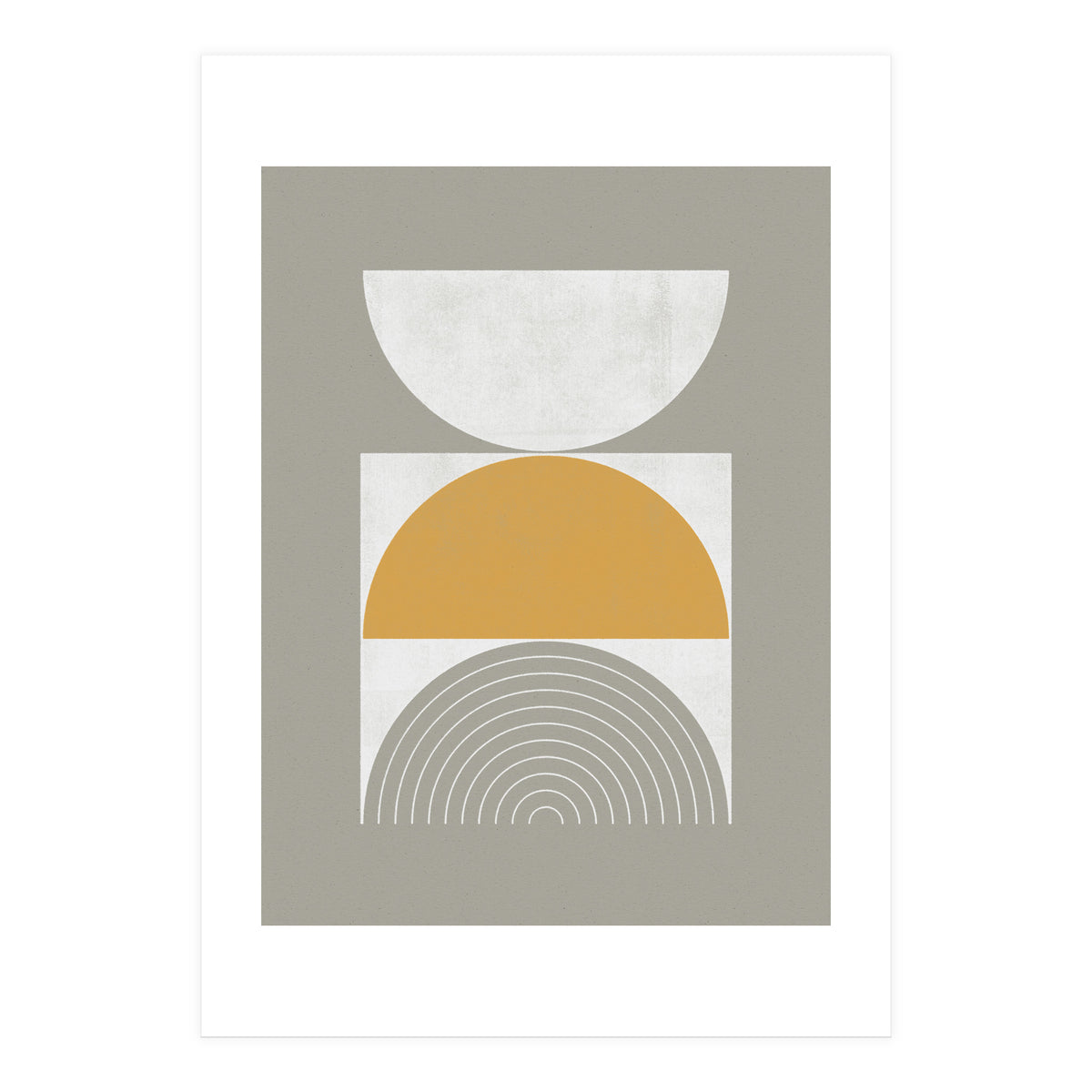 Mid-Century Modern No.29 - Woodblock Print (Print Only)
