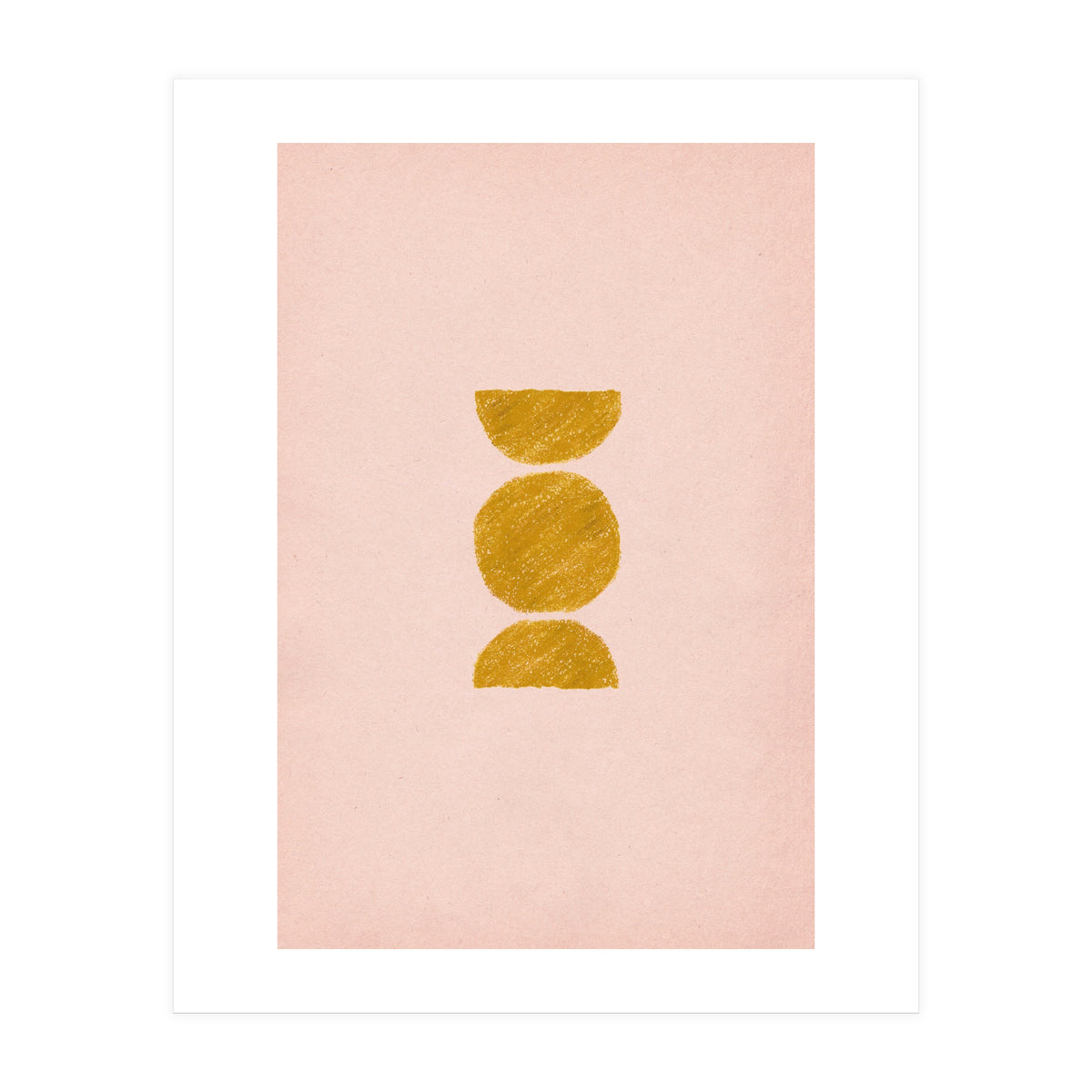 Pink and rust minimalist shapes (Print Only)