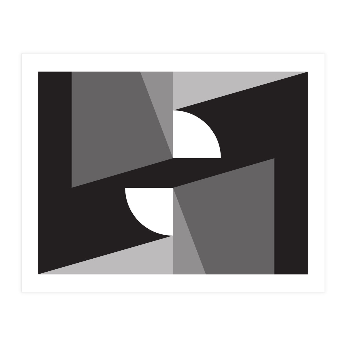 Geometric Shapes No. 11 - monochrome (Print Only)