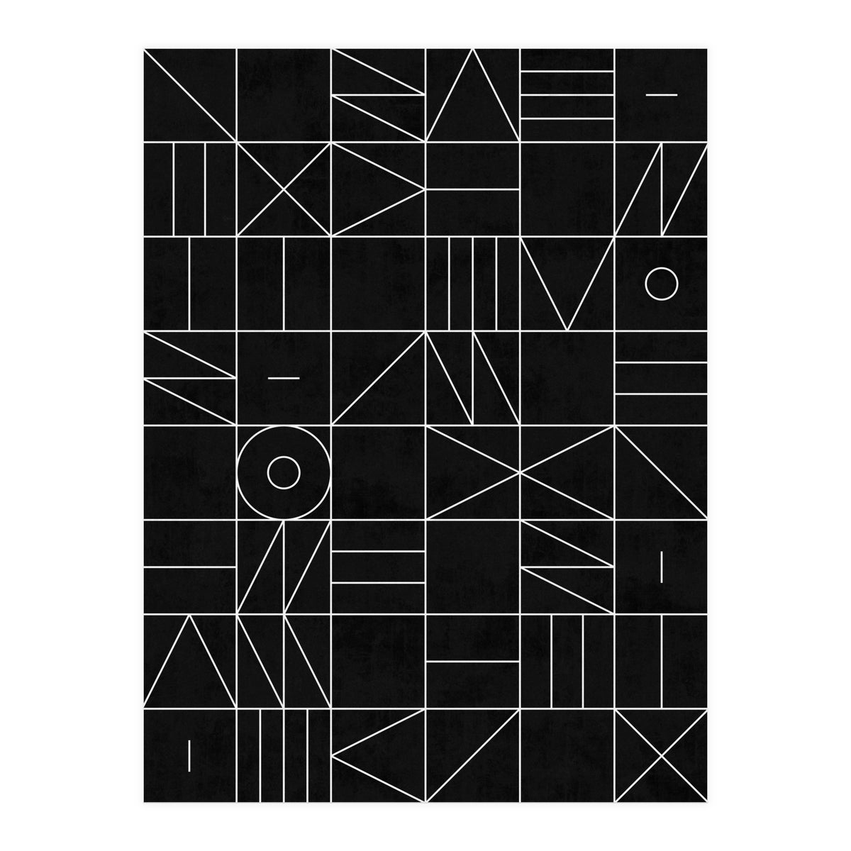 My Favorite Geometric Patterns No.9 - Black (Print Only)