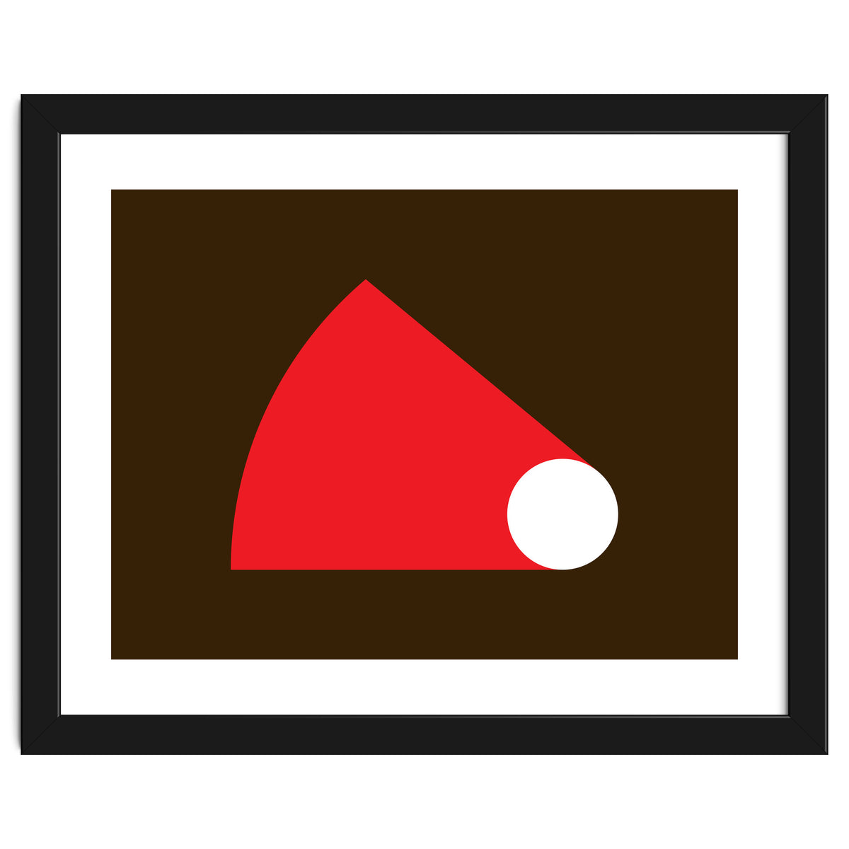 Geometric Shapes No. 51 - red & brown