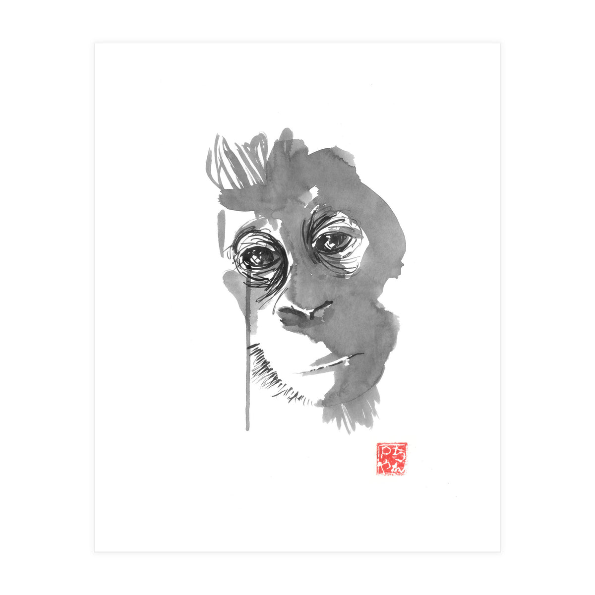 Cryinbg Orangutan (Print Only)