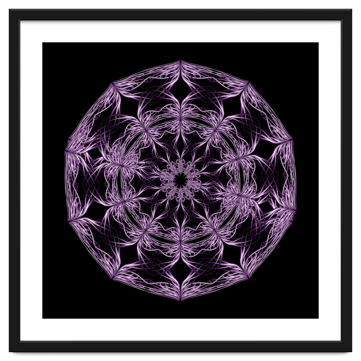 Mandala purple and black