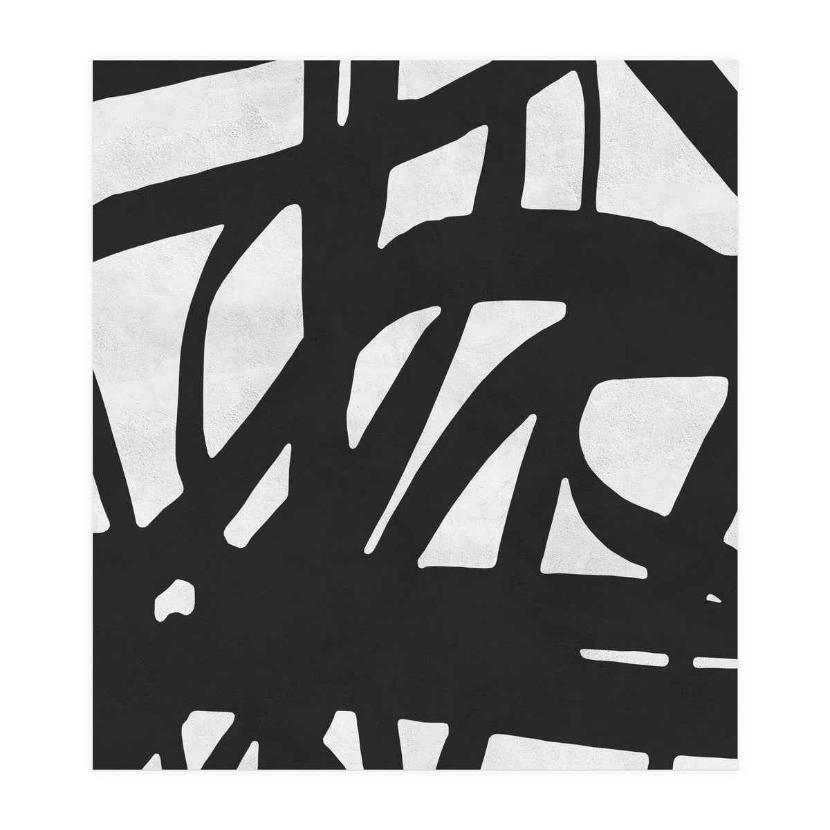 Expressionist black and white V (Print Only)