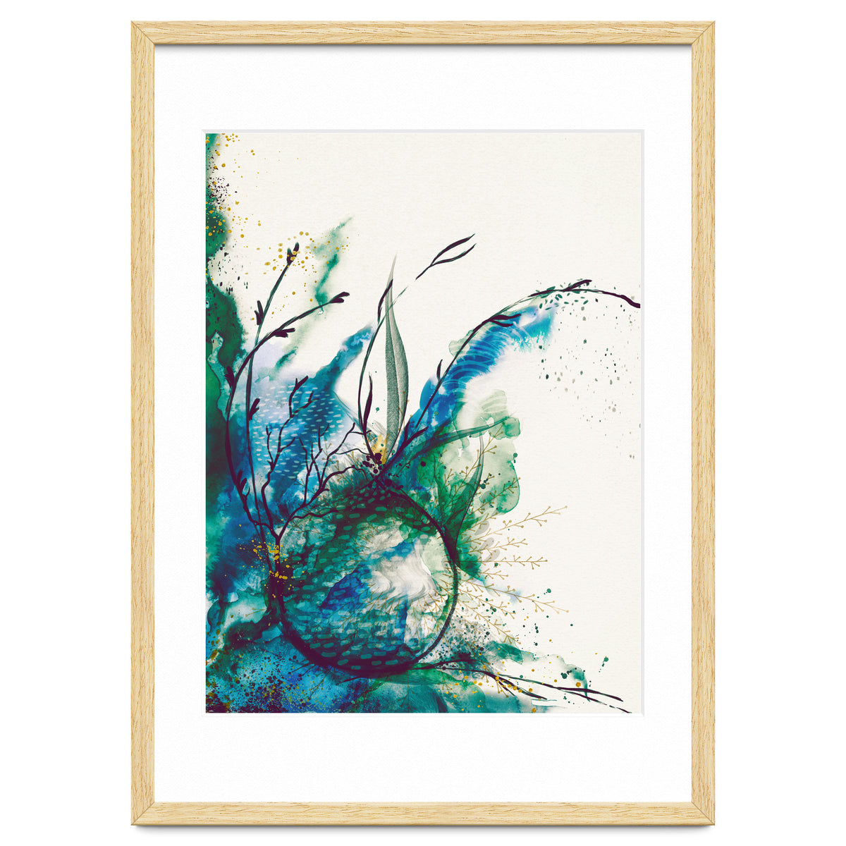 Abstract Sea Watercolour