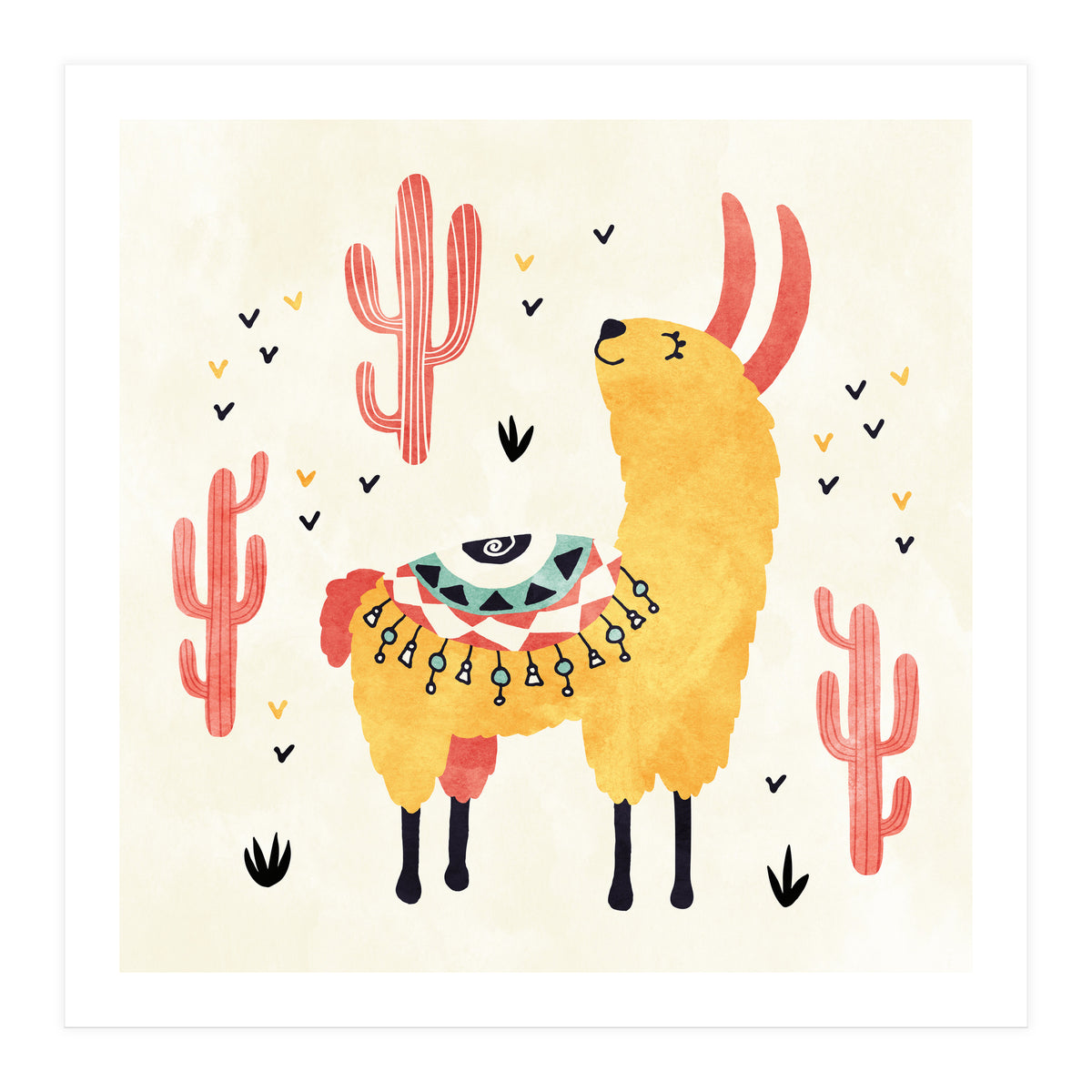 Yellow Llama (Print Only)