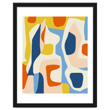 Me & Mine, Abstract Bohemian Pastel Shapes Painting, Eclectic Colorful Graphic Design thumbnail
