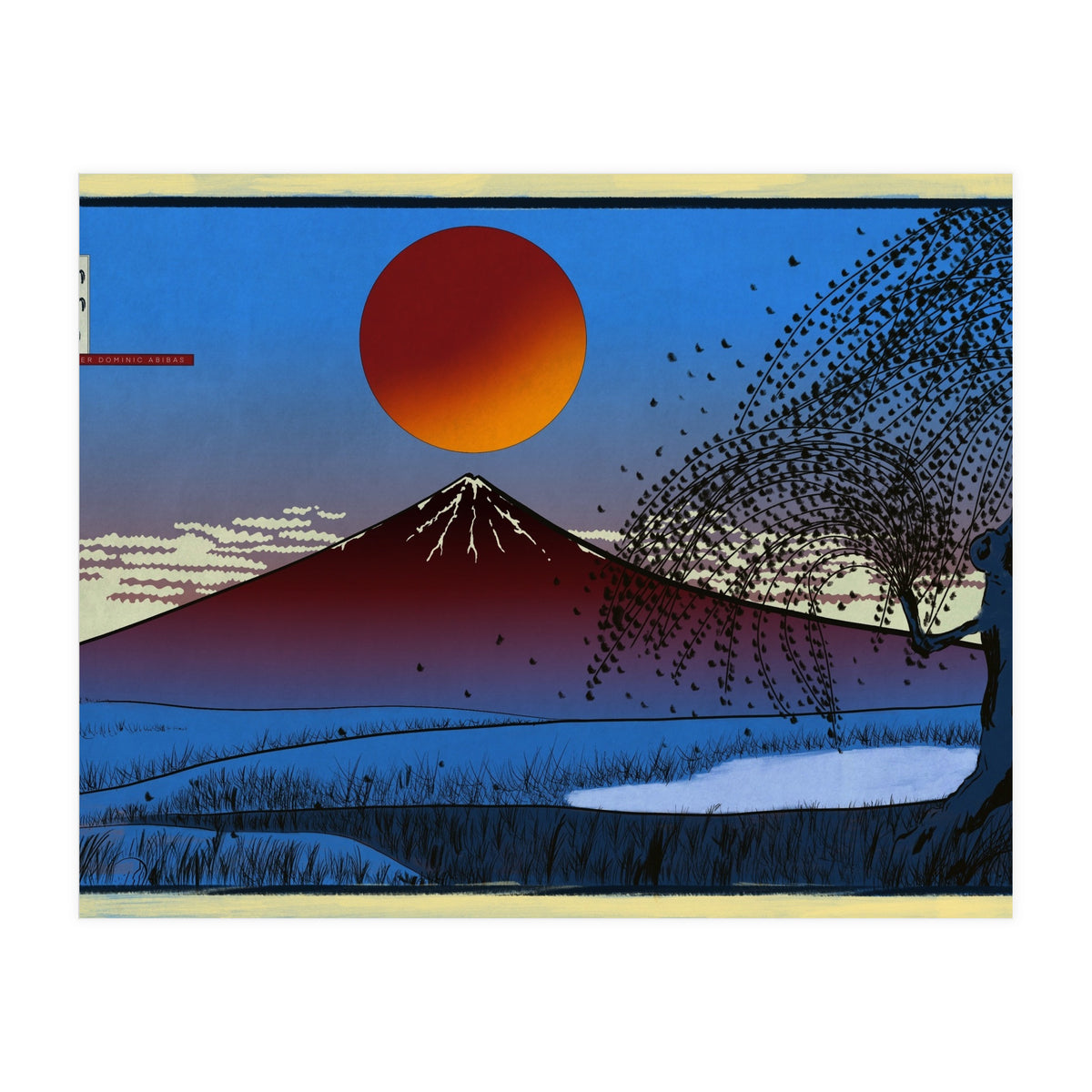 Mayon Volcano Ukiyo-e (Print Only)