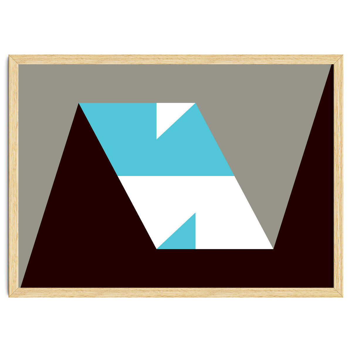 Geometric Shapes No. 48 - grey & blue