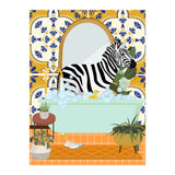 Zebra Bathing in Moroccan Style Bathroom (Print Only) thumbnail
