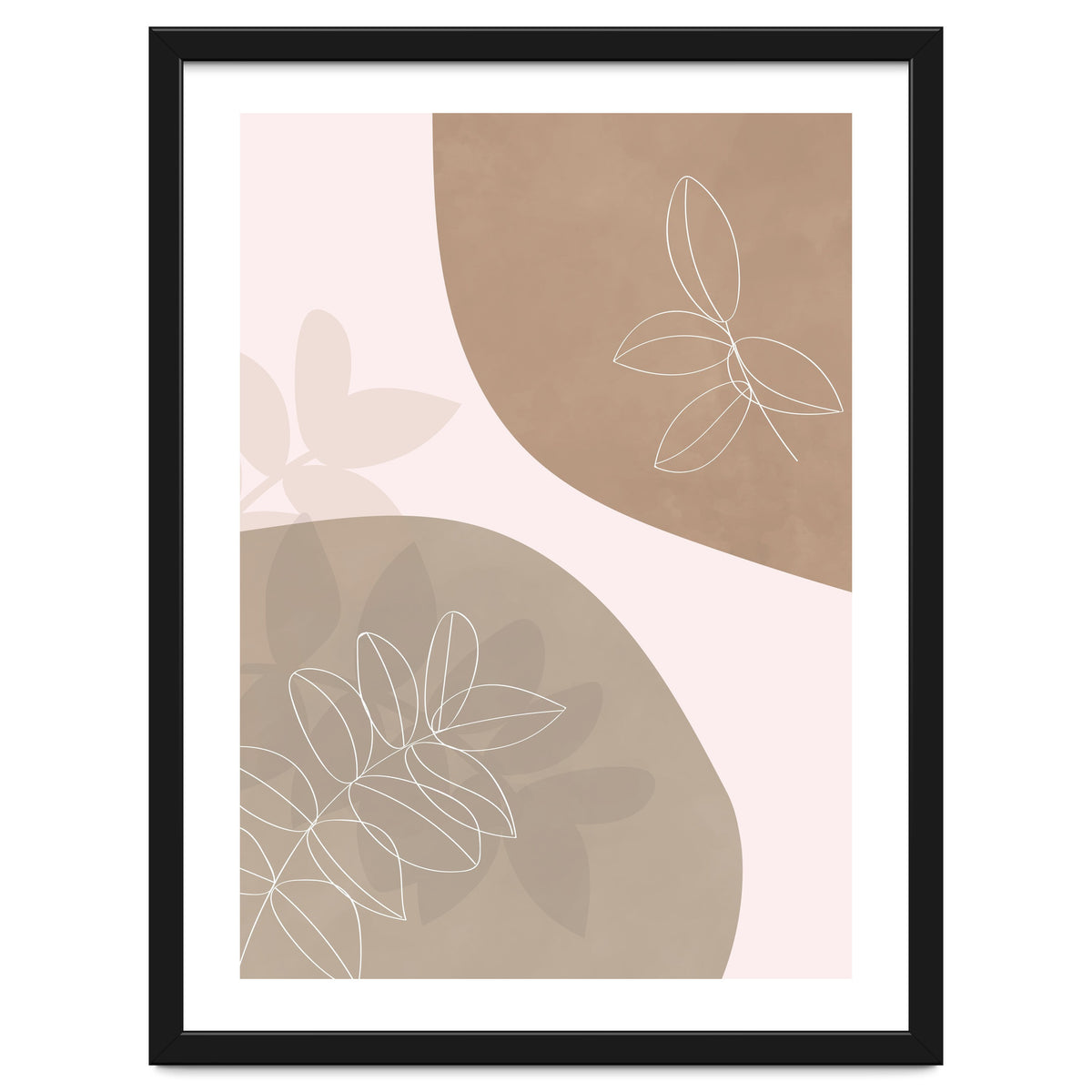 Abstract Neutral Line Art Drawing