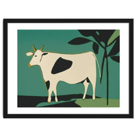 Cow in Green Landscape