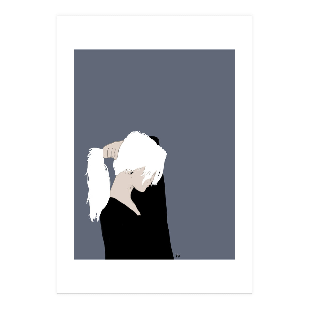 White Hair Beauty (Print Only)