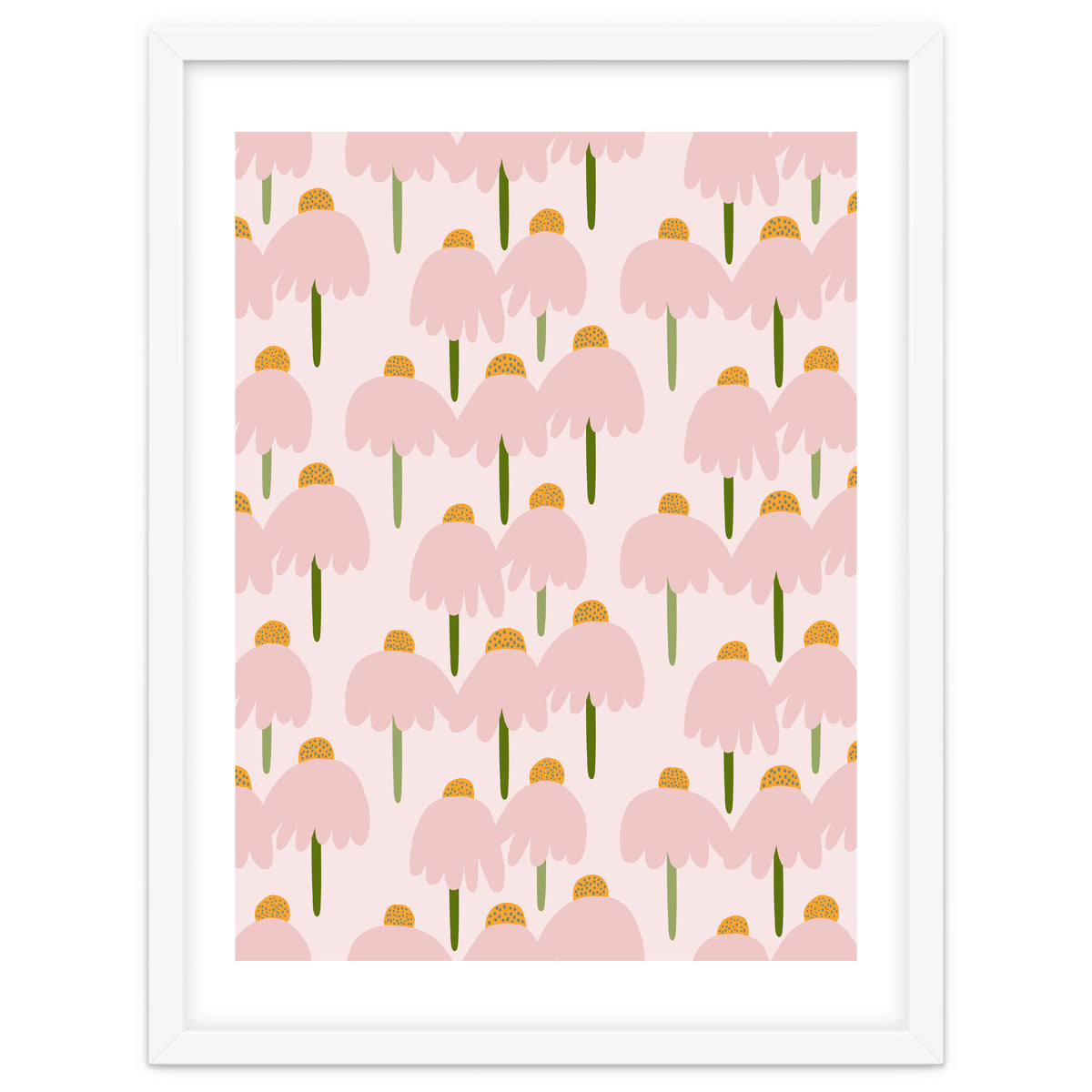 Pastel Pink Flower Pattern