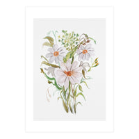 Watercolor White Florals (Print Only)
