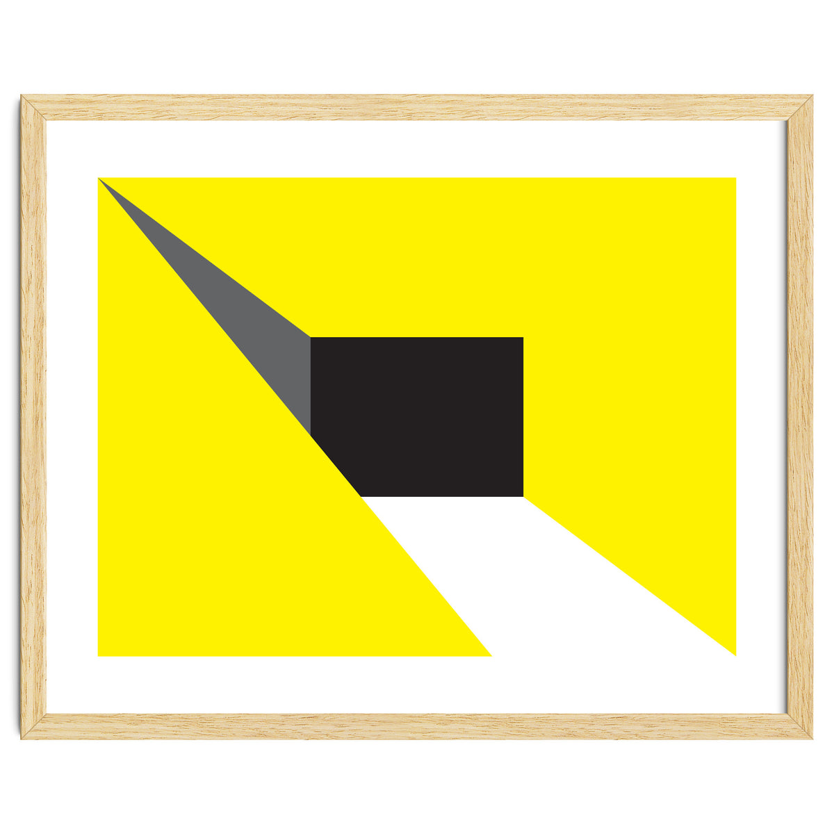 Geometric Shapes No. 20 - yellow, black & grey