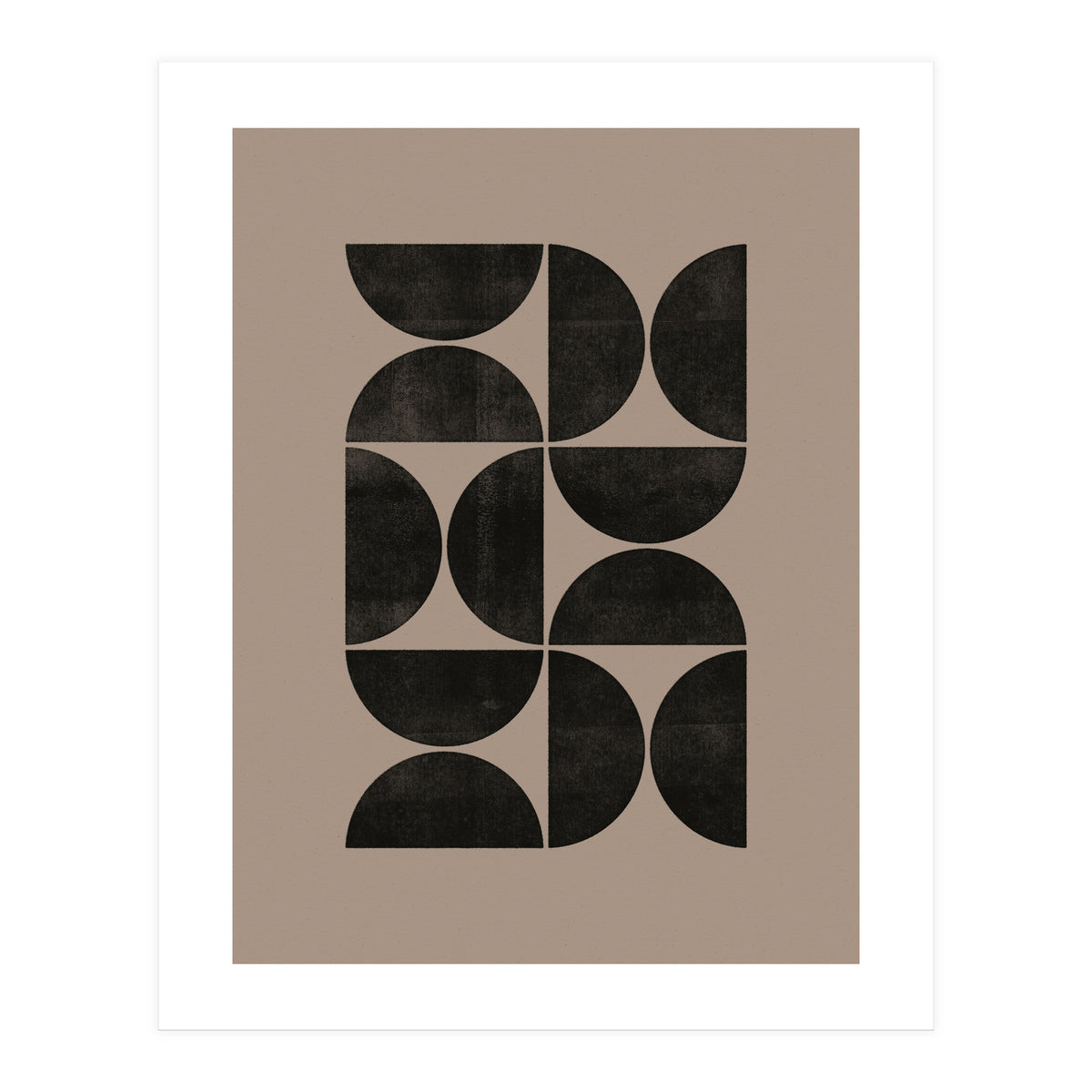 Mid-Century Modern No.24 - Woodblock Print (Print Only)