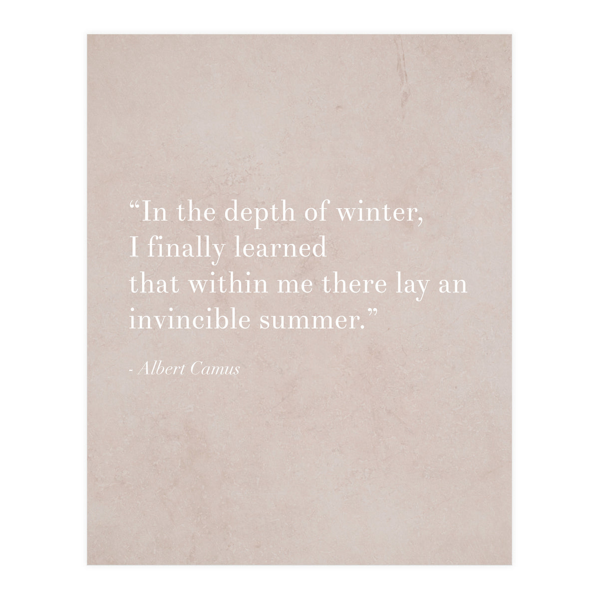 An Invincible Summer By Camus (Print Only)