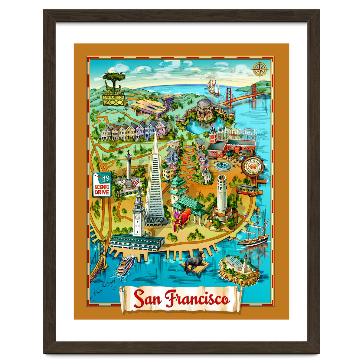 San Francisco Map Illustration