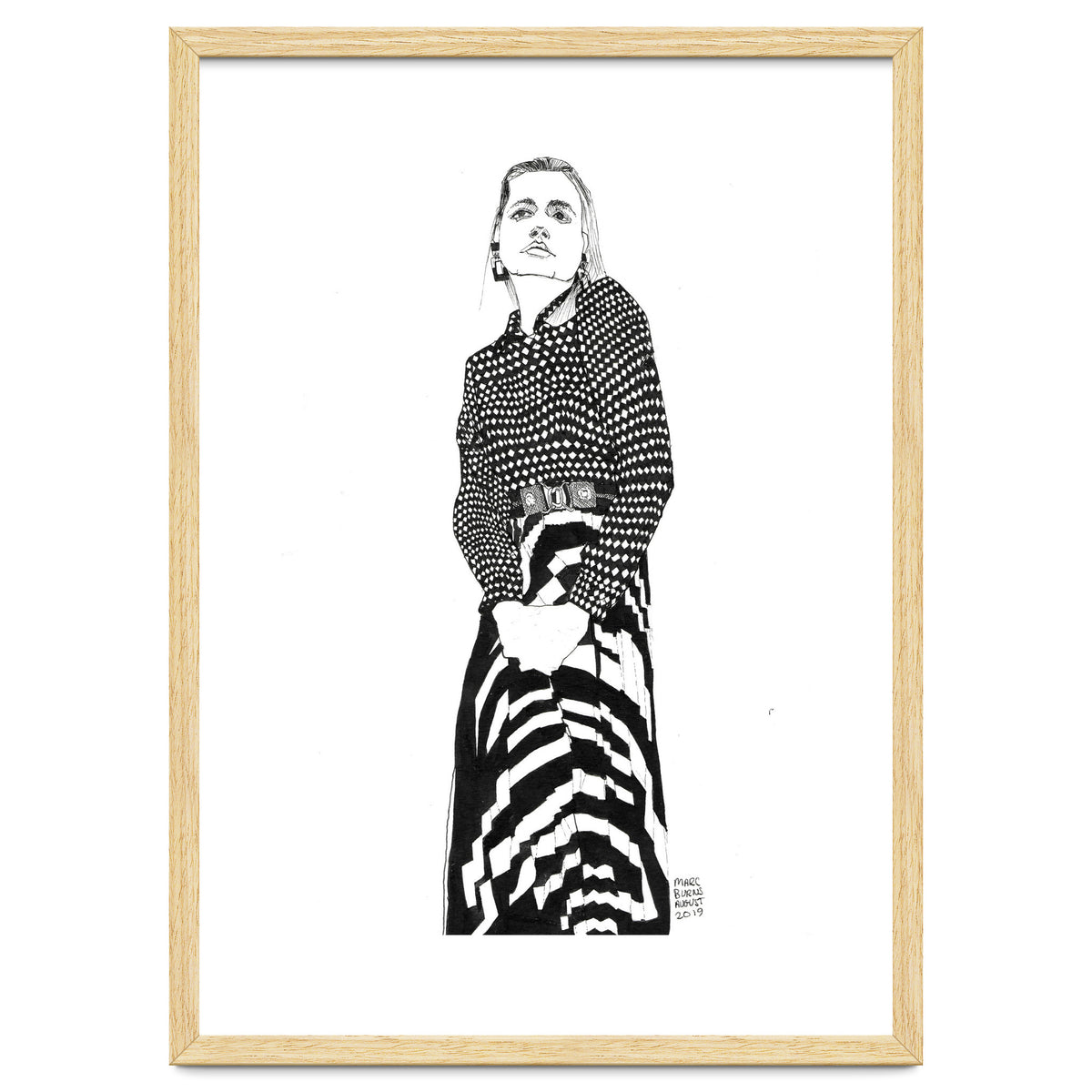 Untitled #40 - Woman in striped skirt