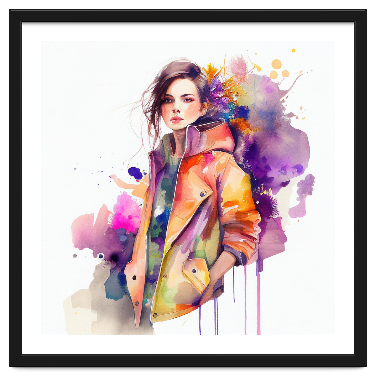 Watercolor Fashion Woman #1