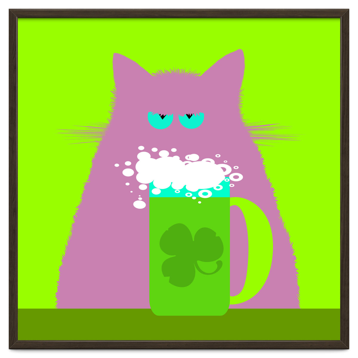 Saint Patrick's Day Lilac Cat