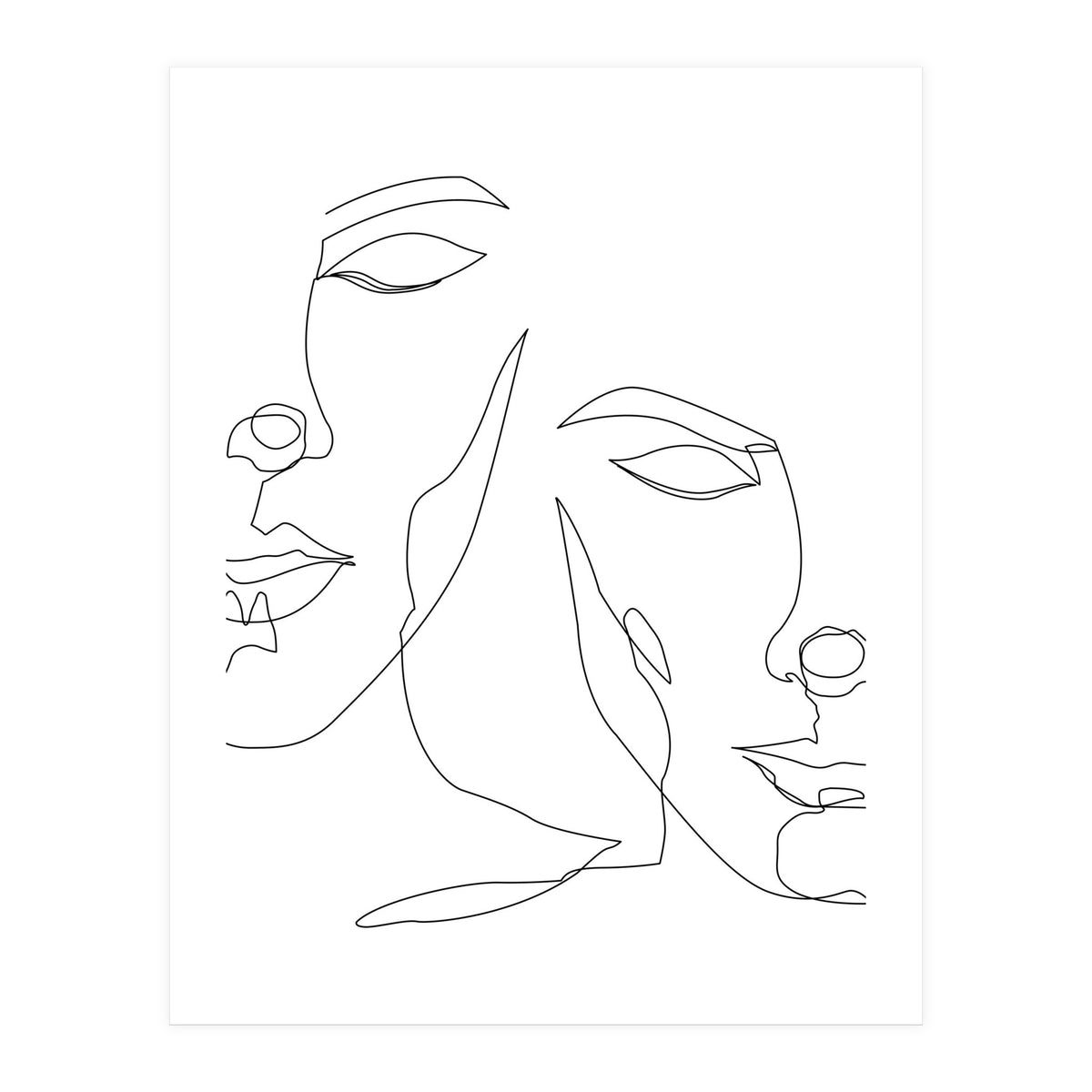 Male couple face (Print Only)