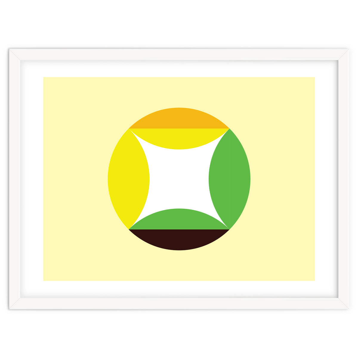 Geometric Shapes No. 21 - yellow, green & orange