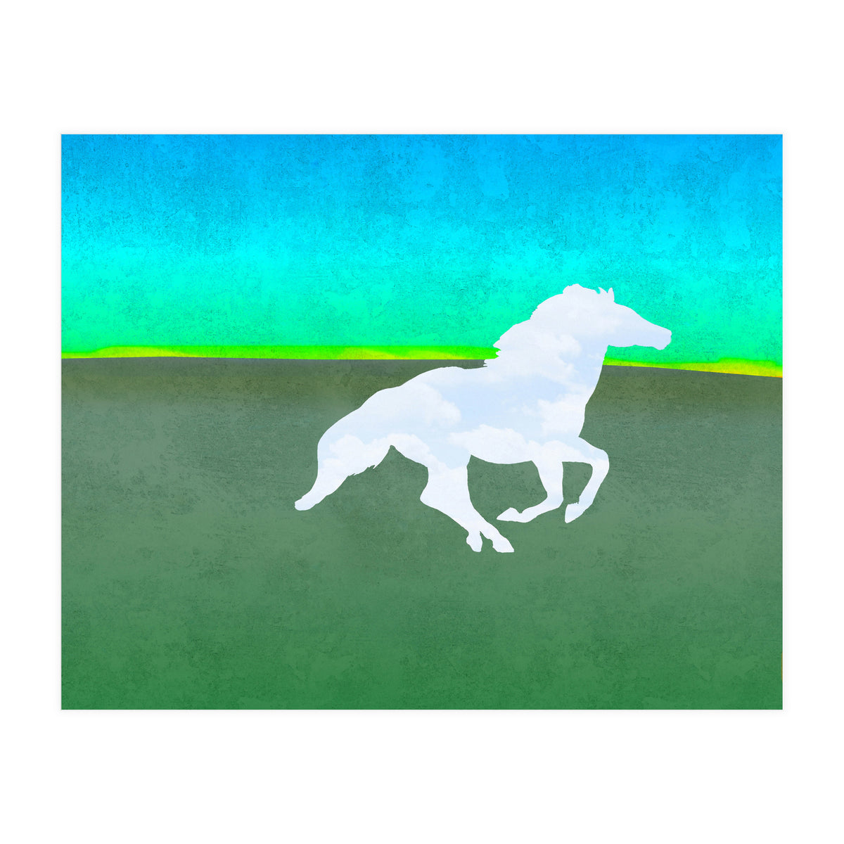 The flight of the enchanted horse (Print Only)