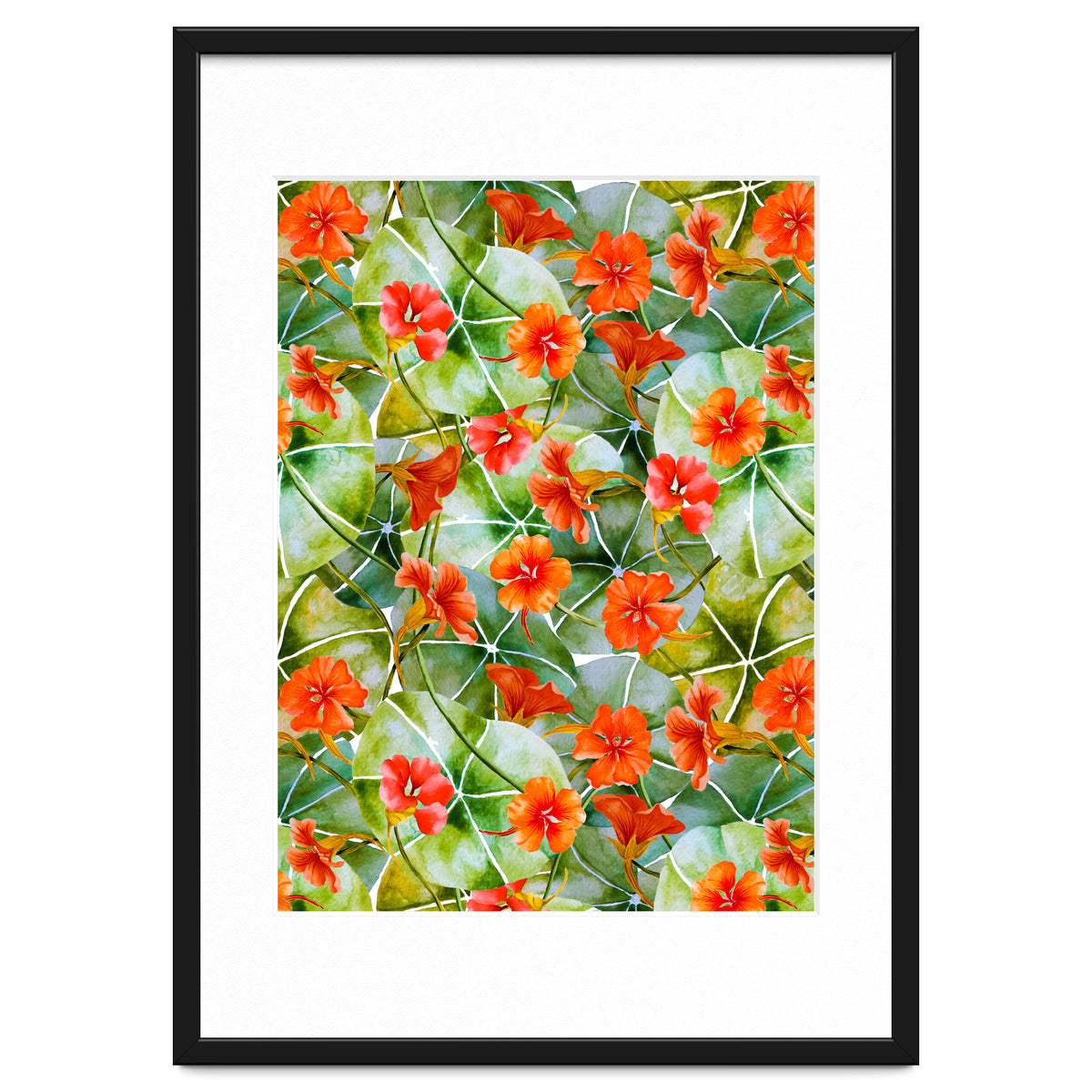 Nasturtiums watercolor 01
